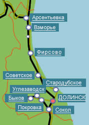 карта Долинского района